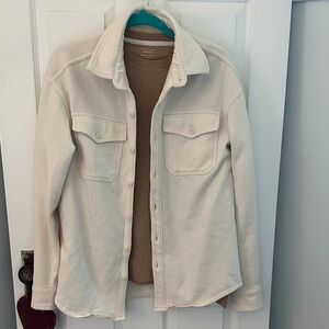 American Eagle Outfitters Cream Shirt & khaki super soft thermal